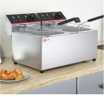 670*435*350mm Electric Deep Fryers for Food Shop Double Tanks 11L*2 Industrial