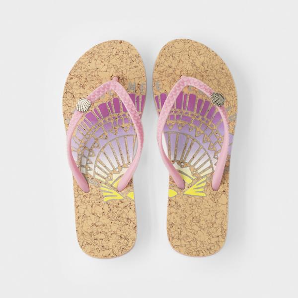 Buy cheap Ladies Beach OEM Slip Resistant EVA Flip Flop With Seashell Printed from wholesalers
