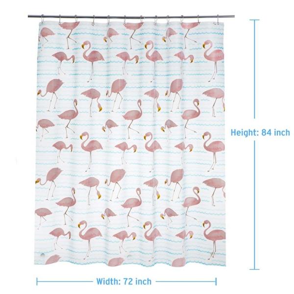 Buy cheap Flamingo Shower Liner Curtain Disposable PEVA Waterproof Thick Bathroom Plastic Shower Curtains from wholesalers