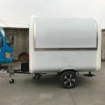 White Mobile Food Truck For Hot Dog Hamburger Ice Cream Food Van