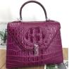 Buy cheap Fashion Genuine Crocodile Skin Lady Handbag Exotic Real True Alligator Leather Female Purse Women Three-way Shoulder Bag from wholesalers