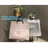 Buy cheap Semi Clear Plastic Gift Bags With Brown Handle Wedding Gift Packaging Bags Birthday Handbag Party Favors PP Gift Wrap from wholesalers