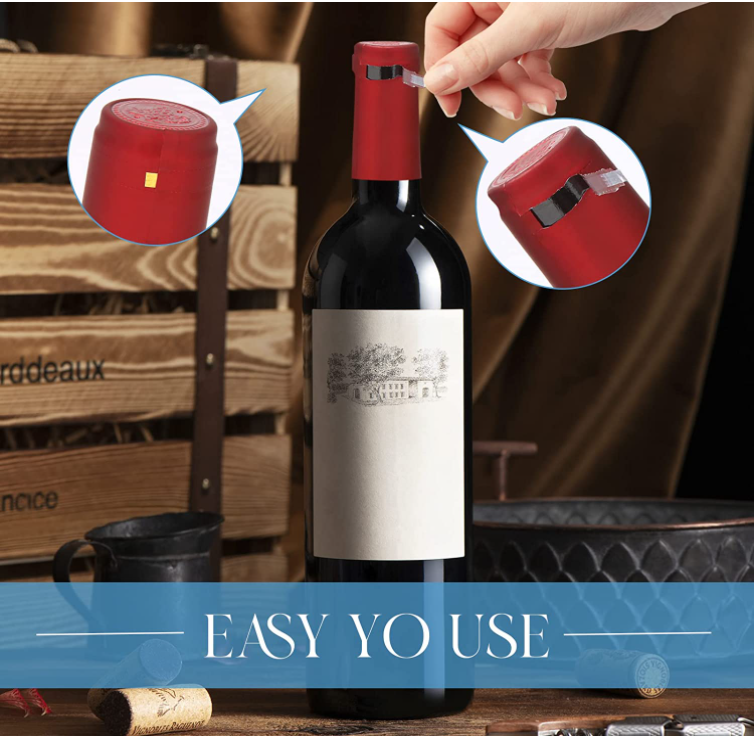 OEM ODM Matte Red Wine Shrink Capsules For Wine Bottle Packaging