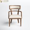 Buy cheap SGS White Solid Wood Dining Chairs Modern Farmhouse Dining Chair 62cm Length from wholesalers