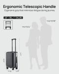 Luggage 22 X 14 X 9 Airline Approved, 20 Inch Luggage with Front Laptop