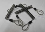 Anti-theft Reminding Spring Steel Coiled Leashes w/Double Cord Loop Ends Custom