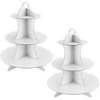 Buy cheap Party White 3 Tier Dessert Round Cupcake Holder Tower product