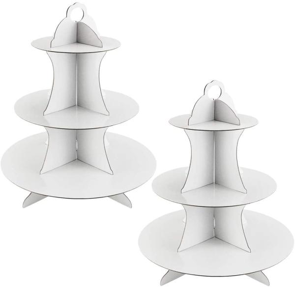 Buy cheap Party White 3 Tier Dessert Round Cupcake Holder Tower from wholesalers