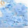 Buy cheap Custom Dress 3D Flower Lace Fabric Material Nylon With Beaded Embroidery from wholesalers