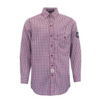 Buy cheap 6.5oz Cotton Plaid Flame Resistant Work Shirt Buttons Style product