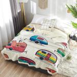 Disposable Brushed Super Soft Sherpa Throw Blanket 130x150cm