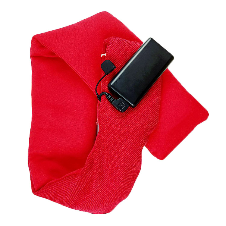Knitted Electric Heating Scarf For Winter 65degree Temperature Graphene Material