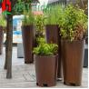 Buy cheap 1/6 Outdoor Flower Pot Corten Steel Cube Planter Box 2mm Thickness High Strength from wholesalers