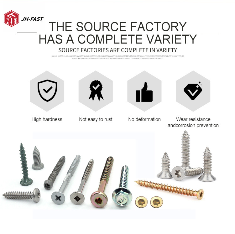 Metric Black Zinc Finish Steel Self-Tapping Cross Pan Head Torx Hexagon Socket Screws