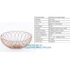 Buy cheap Hanging Metal black Wire Mesh Fruit Storage Basket, Stainless Steel Wire Mesh Containers Metal Mesh Kitchen Vegetable St from wholesalers