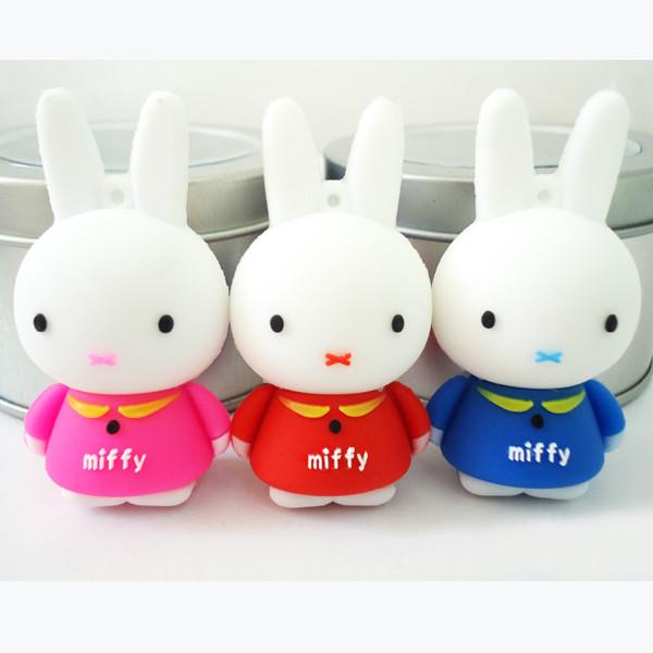 Buy cheap 4GB Miffy Rabbit Cartoon USB Flash Drives, Animal Soft PVC USB Memory from wholesalers