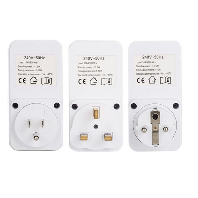 US/UK/EU Plug Energy Efficiency Timer Socket 1-10 Hour Countdown Timing Automatically Off Socket
