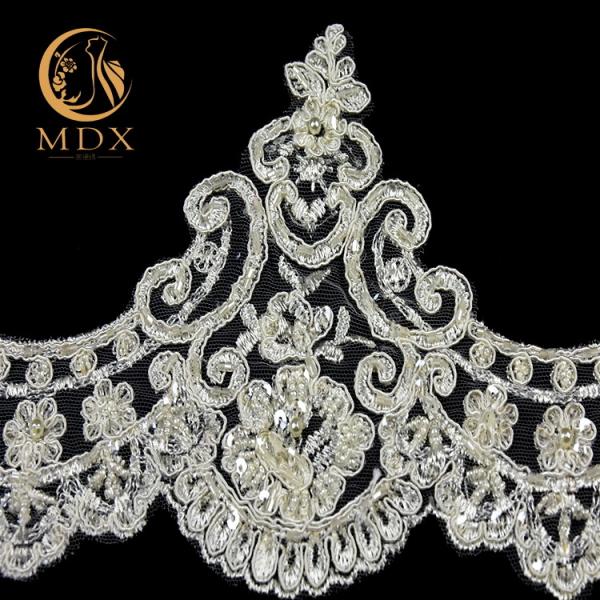 Buy cheap Garment Types Of Lace Trim Beaded Exquisite Handmade 20 % Polyester from wholesalers