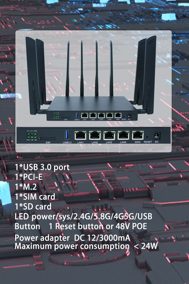 HUASIFEI 5G Industrial Router Gigabit WAN/LAN Port With Clock Frequency 880MHZ