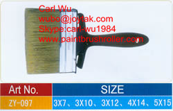 Natural bristle Chinese bristle synthetic mix shed fence ceiling wall paint brush wood plastic handle 5 inch WB-020