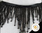 Wholesale Black Bead Fringes Trim Beaded Trimming Embroidery Applique Trimming