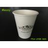Buy cheap White Cold Drink Paper Cups , Black Logo Printing custom printed paper cups 12oz from wholesalers
