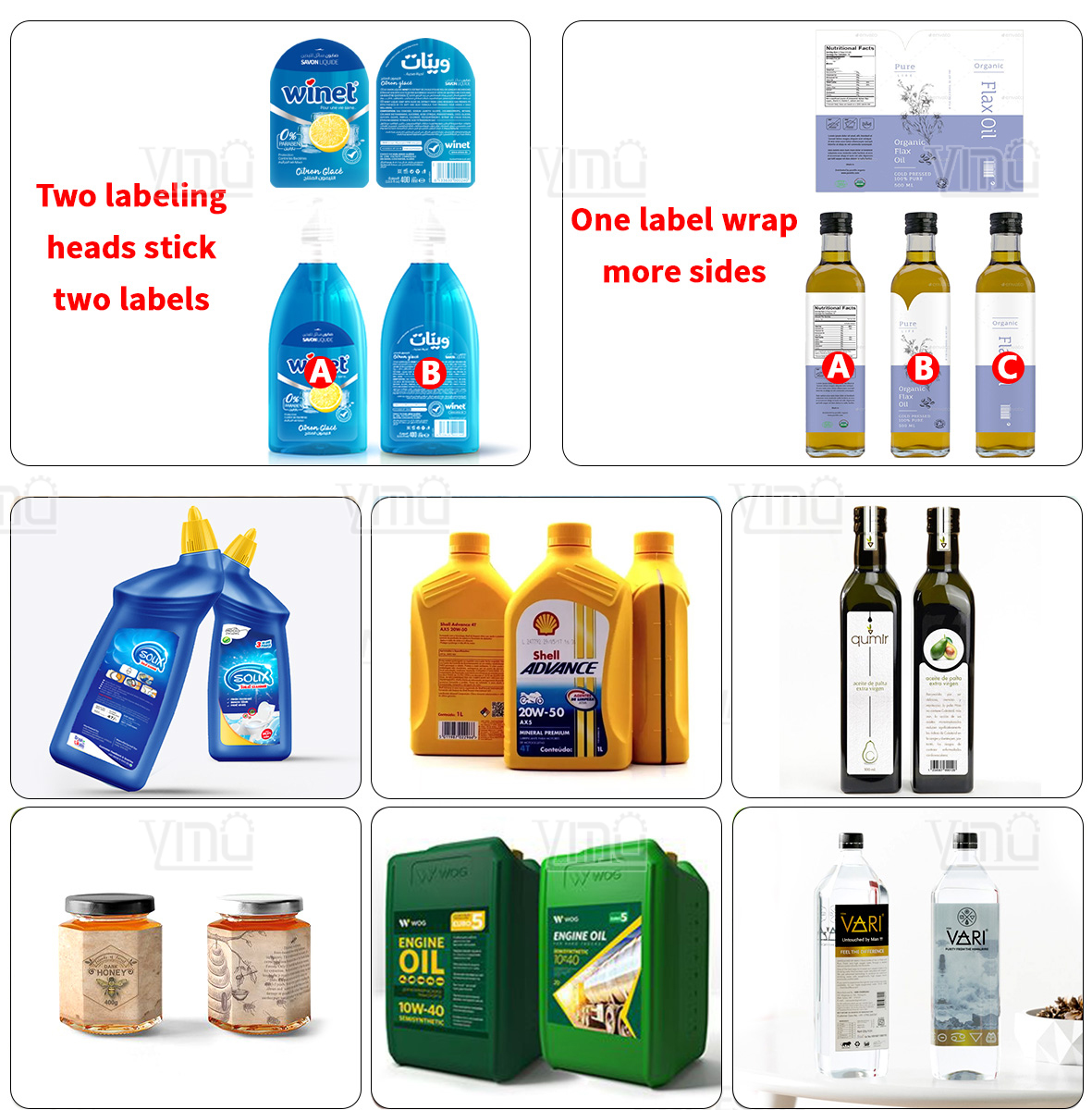 YIMU YM620 2 Sides Labeling Machine Double Side Labeling Machine For Square Bottles