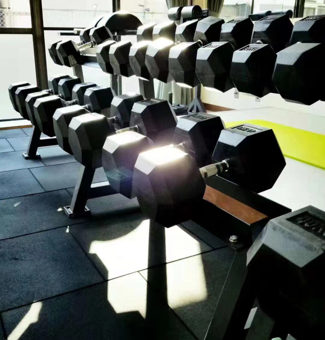 Wholesale Home Gym Fitness Equipment High Quality Hex Rubber Coated Dumbbells Various 5kg 10kg 15kg 20kg 25kg 30kg 40kg Arm