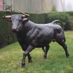 Bronze Metal Bull Sculpture Life Size Garden Cattle Statue Copper Custom Outdoor