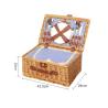 Buy cheap Fabric Linen Wicker Rattan Storage 4 Person Woven Willow Picnic Basket from wholesalers