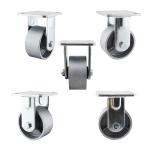 100mm 200kg Silver Cast Iron Rigid Caster Wheels For Table Furniture
