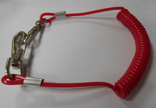 Buy cheap Popular selling in European markets red plastic spring string coil w/big heavy duty clips from wholesalers