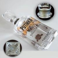 Buy cheap 900g Putika Liquor Glass Bottle Golden Foil Decorated Arcylic Cap product