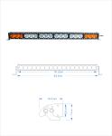 Single Row 32.5 Inch 180W Car Led Light Bar 4x4 offroad Led Light Bar Amber