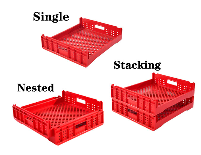 PP Bread Crate Plastic Storage 550*480*130mm Bakery Crates Logistics And Storage