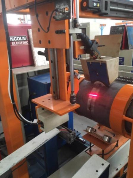 CO2 Bottle Double Seam Welding CNC Metal Spinning Lathe With Laser Tracking
