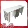 Buy cheap Cnd Shellac Grey Leather Double Antique Nail Dryer Table Salon Manicure With Fan from wholesalers