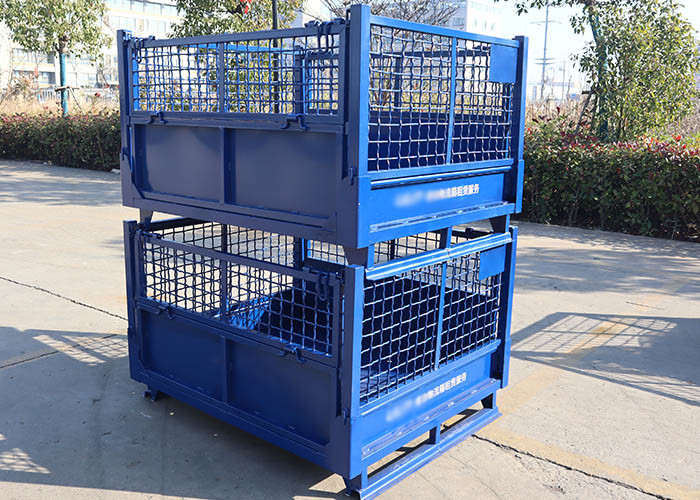 50mm X 50mm Mesh Size Collapsible Pallet Cage ISO4001 Certificate