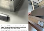 1240mm Fireproof PVC Decorative Film Metallic Silver Brushed