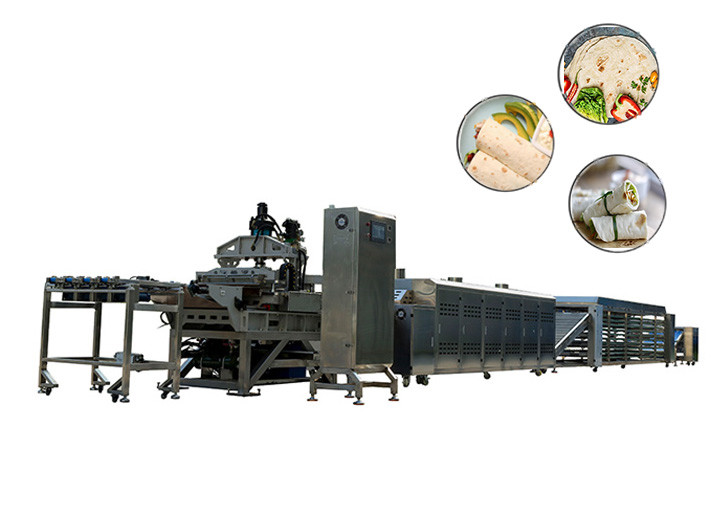 Automatic Flat Bread Flour Tortilla Production Line 3600 Pcs Capacity
