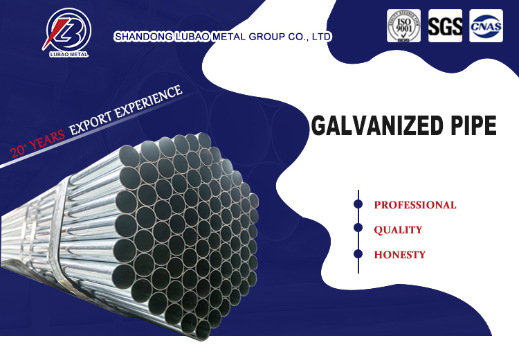 Long-Lasting Durability 2 Inch OD Round Galvanized Steel Pipes with 0.6mm Zinc Coating and Processing Service Decoiling