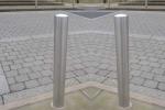 Outdoor Stainless Steel Bollards / Parking Lot Bollards With Easy Carry Lifting