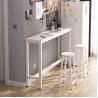 Buy cheap 1.6m White Kitchen Bar Table Stool Set Melamine MFC With Metal Legs from wholesalers