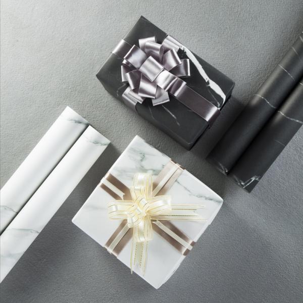 Buy cheap White Black Marble Effect Gift Wrap Paper Roll 72cmx52cm OEM For Gift Decoration from wholesalers