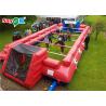 Buy cheap Football Inflatable Games Indoor Inflatable Sports Games Human Foosball Court Red Inflatable Table Football Game Field from wholesalers