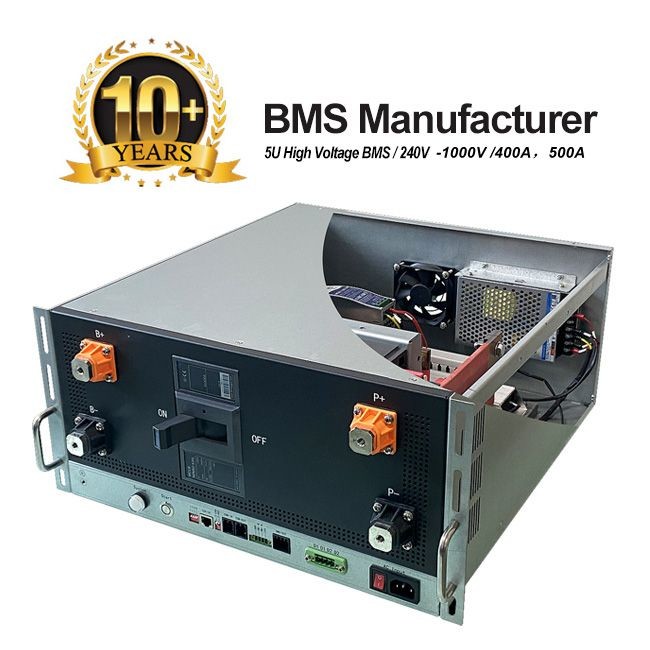 High Voltage BMS with 400A/500A Max. Charging Current,Master Slave BMS with Relay contactor 165S 528V for ESS BESS UPS
