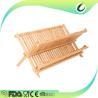Buy cheap Eco-friendly bamboo folding dish drying rack for kitchen from wholesalers