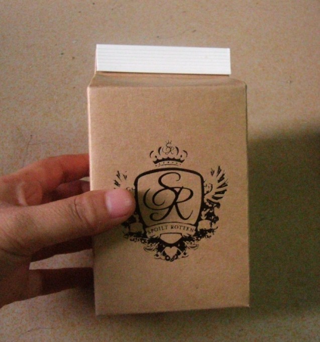 Custom design recycle eco-friendly kraft paper gift box with bottom lock