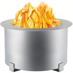 Metal Smokeless Wood Fire Pit Stone Camping Steel Outdoor Table Fire Circle
