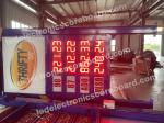 Red Color LED Fuel Price Sign With Completely Frame Stand And LOGO